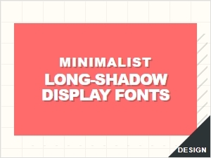 Minimalist Long-Shadow Display Font Examples